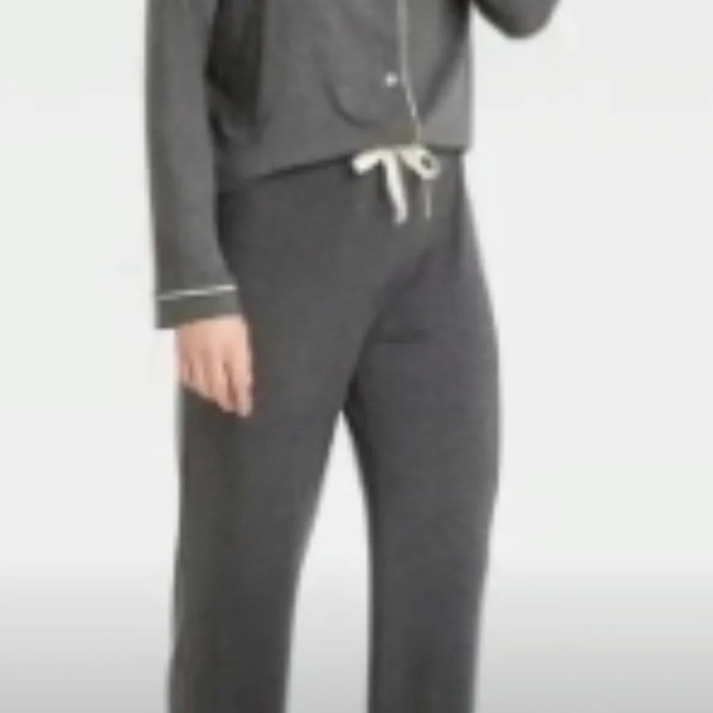 Stars Above Gray Pajama Set with White Trim